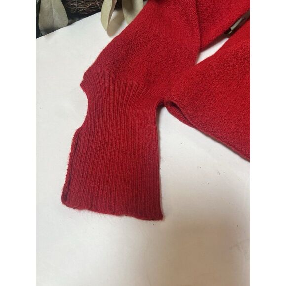 Rutlands Lord Jeff Vintage 100% Alpaca Red Cardigan Sweater Men’s L.      Z - Picture 2 of 5